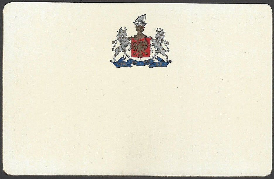 India Bhavnagar State Paddocks Ground colour 1940s View Card with State Crest