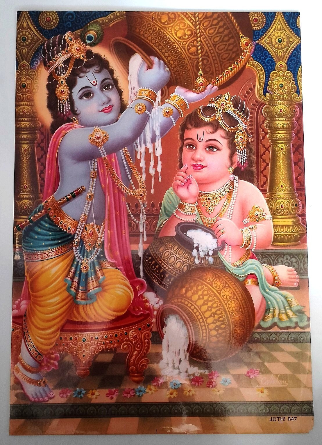 AOP India Hinduism BAL KRISHNA maakhan chor poster 31x44cm R