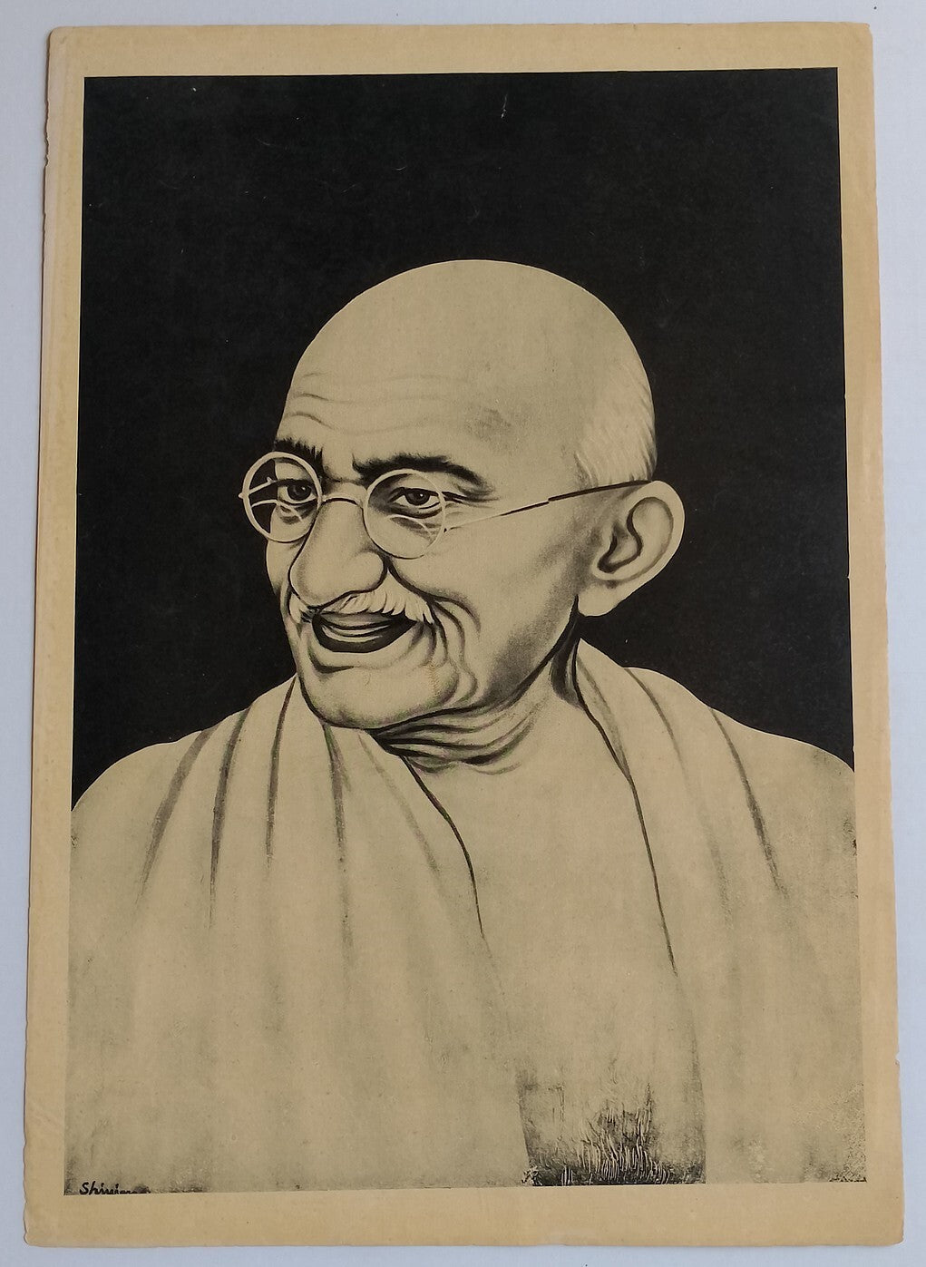 AOP India vintage poster MAHATMA GANDHI 10x14 inches R