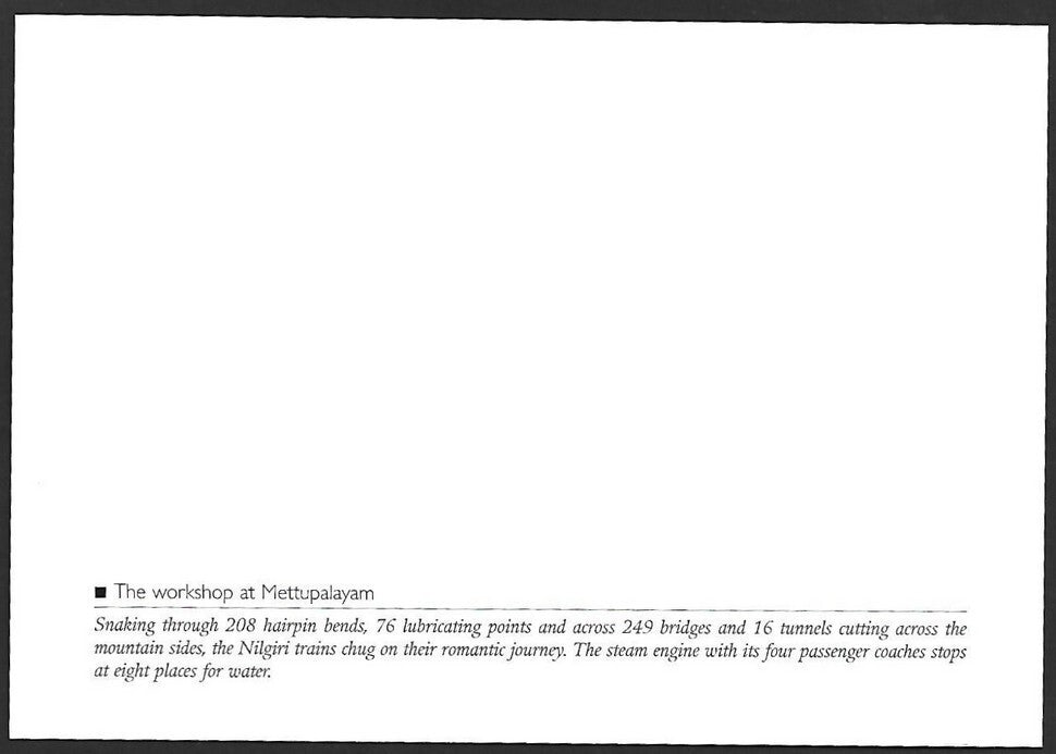 India 2013 50 Year of Railway Worshops maxi card The Workshop at Mettupalayam