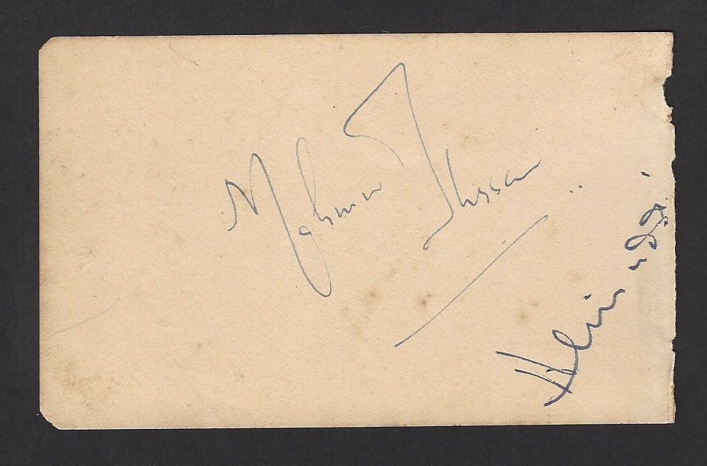 India Pakistan cricketer Alimuddin c. 1950 autograph