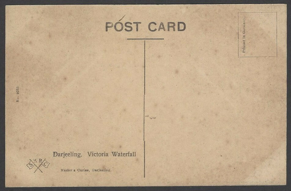 India vintage postcard Darjeeling Victoria Waterfall