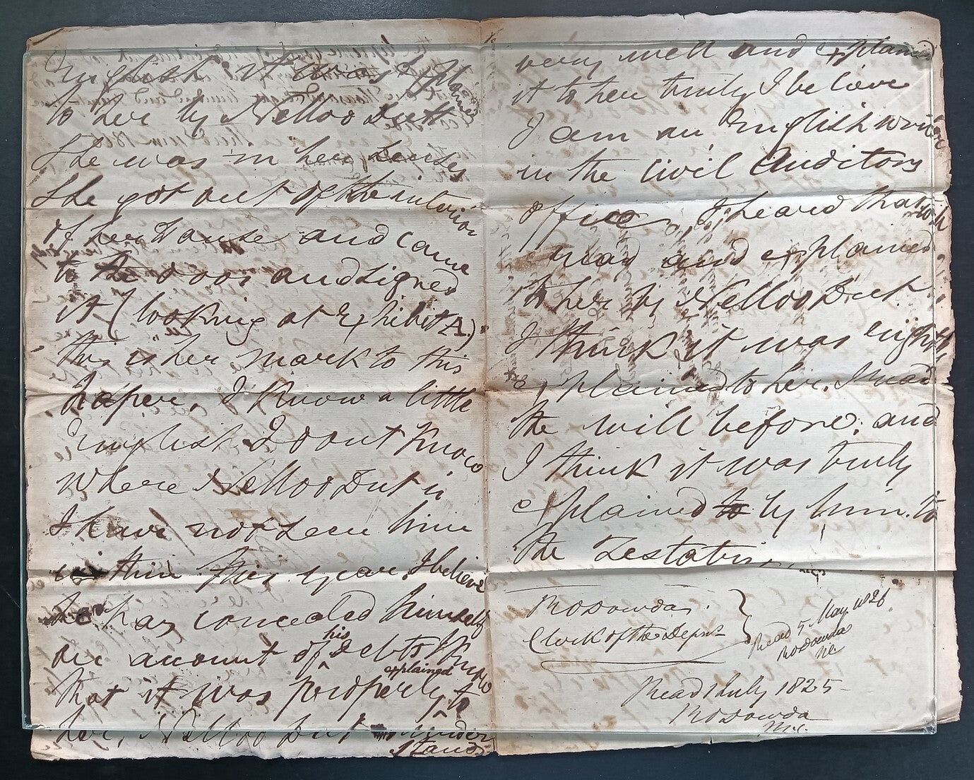 India King George IV 1825 Fort William, Calcutta 3 page document