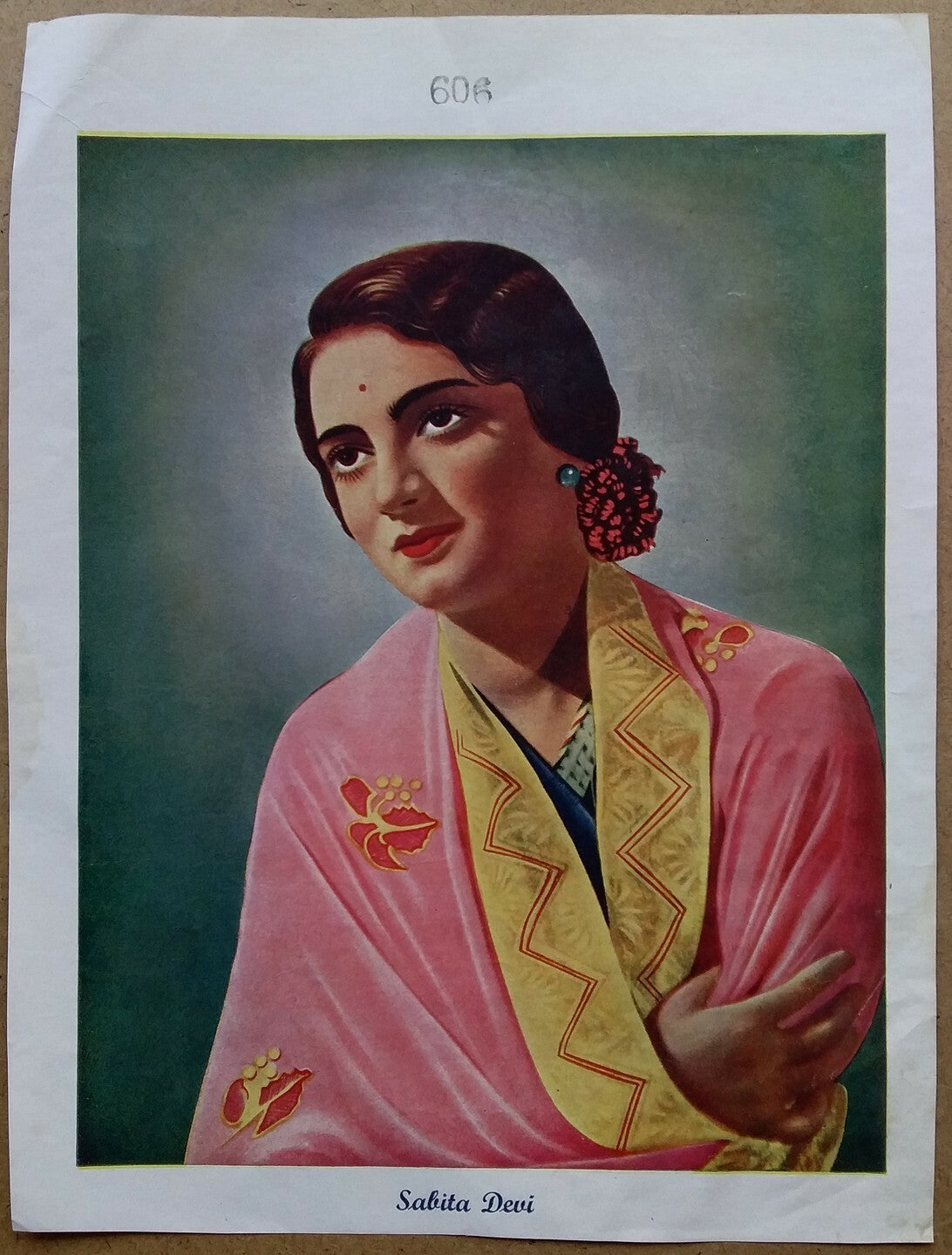 India Bollywood vintage poster SABITA DEVI / IRIS GASPAR 20x26 cm