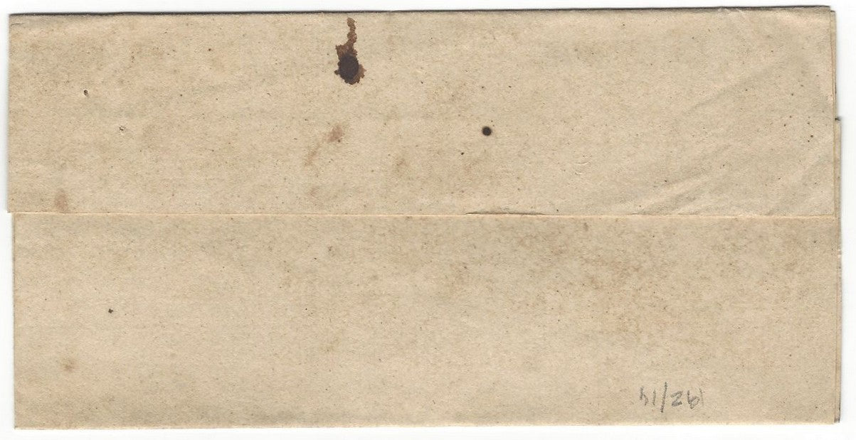 India 1828 pre-stamp cover to Browne Roberts Sheriff of Calcutta – no postmark Ӝ