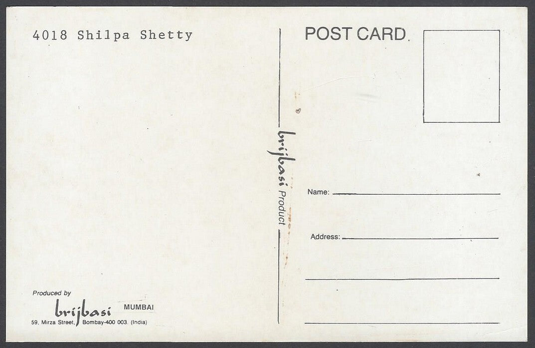 AOP India vintage Bollywood postcard SHILPA SHETTY