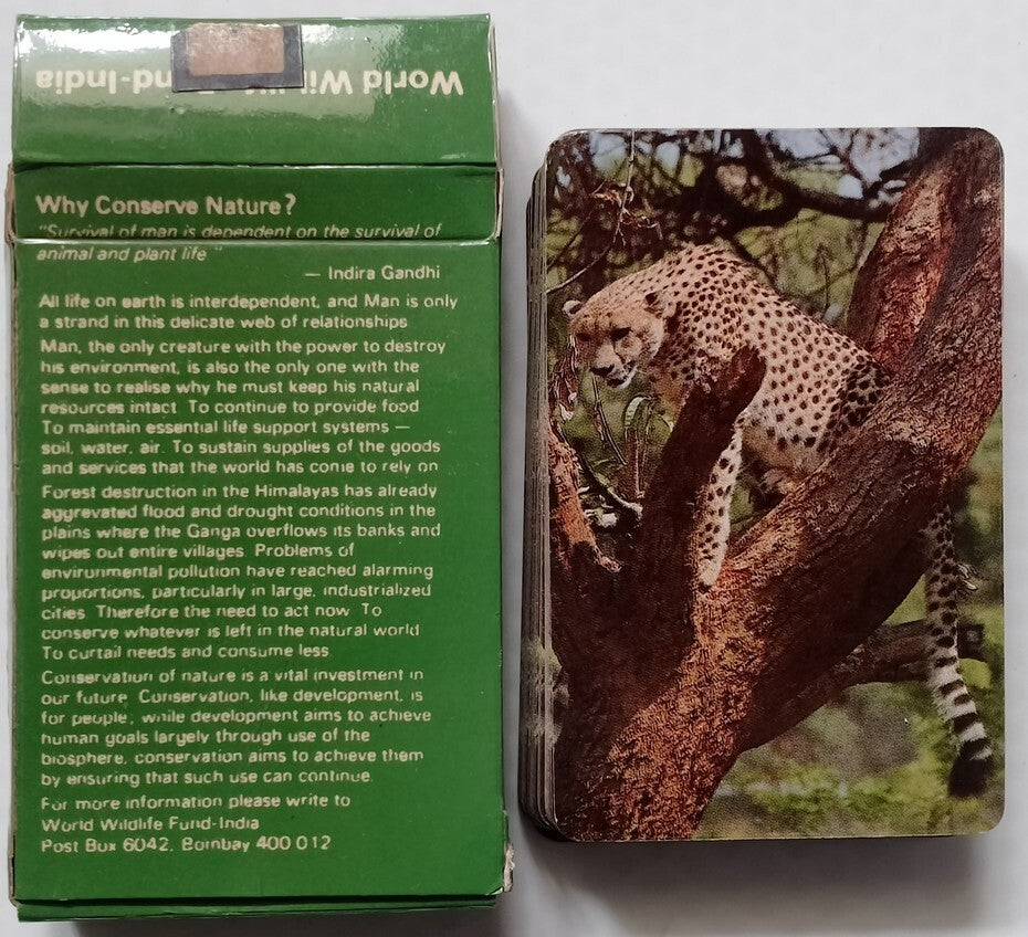 India vintage World Wide Fund India playing card pack