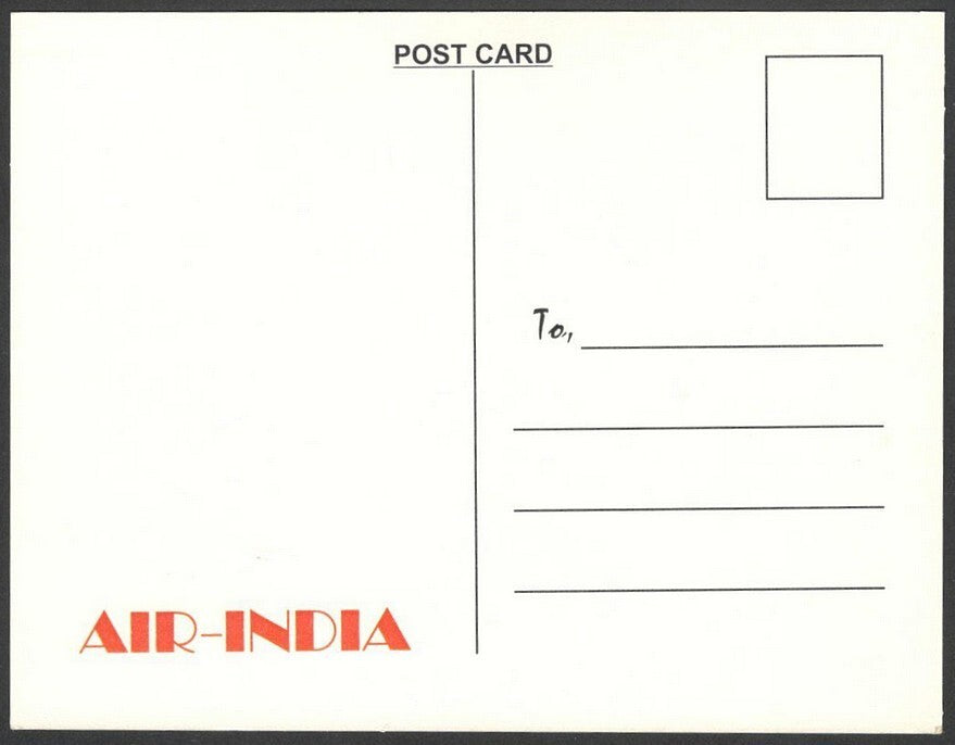 AIR INDIA FRANKFURT reprinted postcard