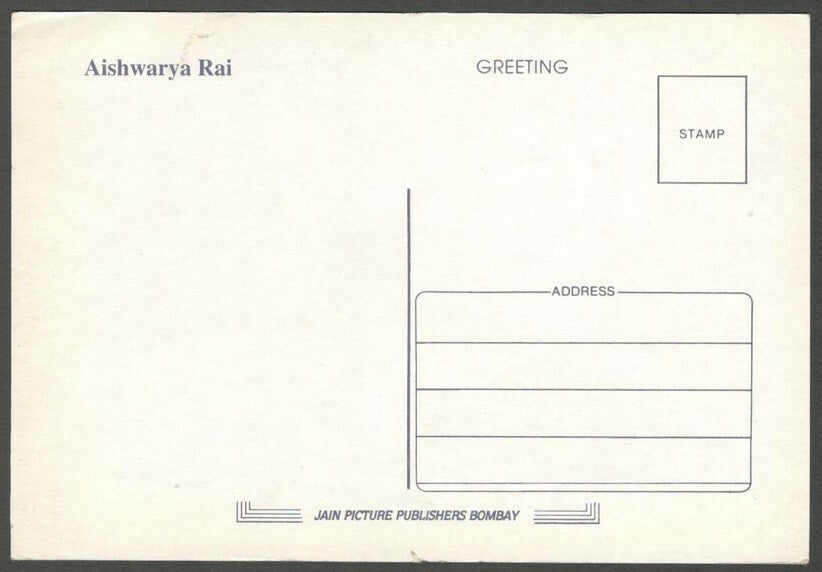 AOP India Bollywood AISHWARYA RAI vintage postcard