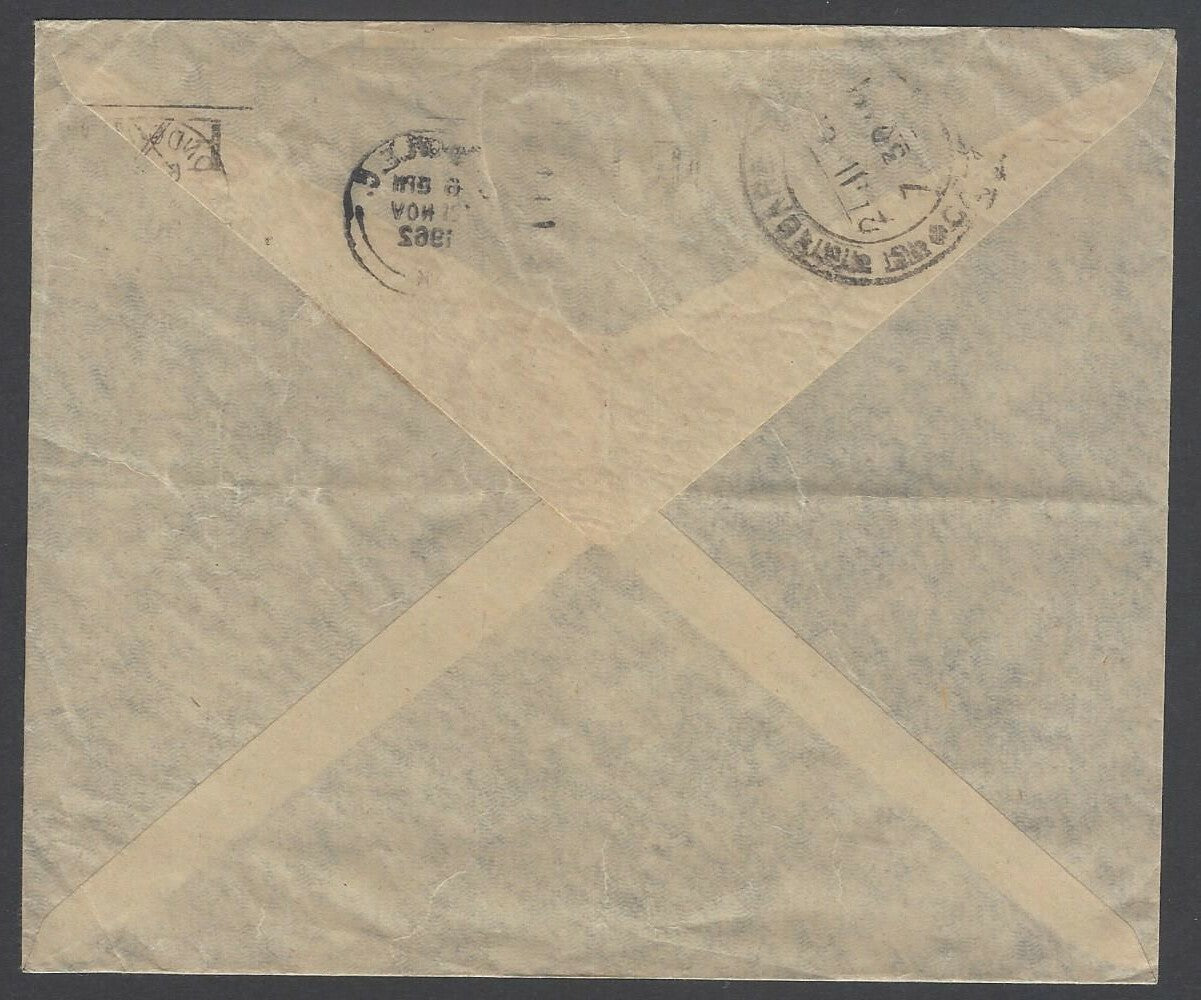 AOPIMT GB 1962 NPY National Productivity Year 1/3 on 1962 airmail to India
