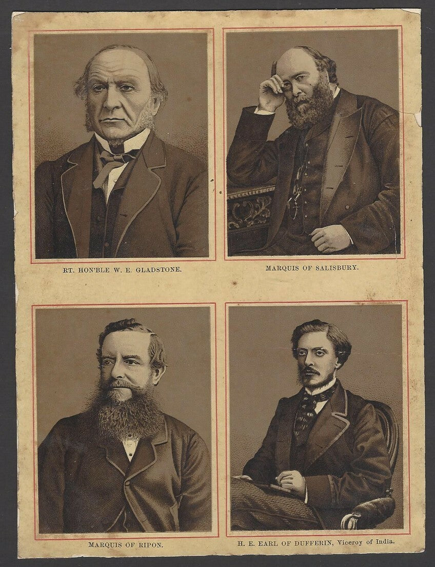 India Famous British India related personalities vintage print