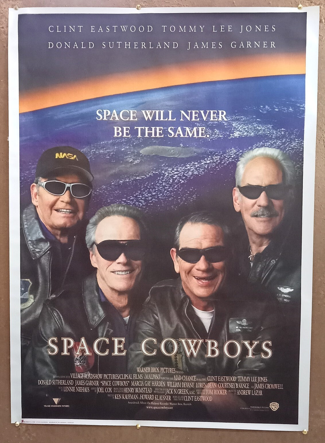 2000 Space Cowboys 1 sheet India poster Clint Eastwood, Tommy Lee Jones