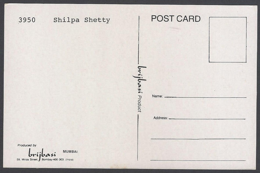 AOP India vintage Bollywood postcard SHILPA SHETTY