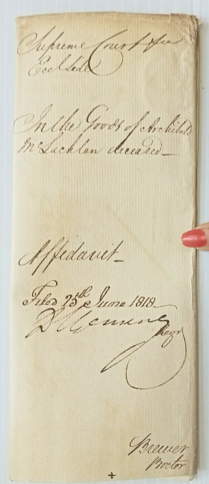 AOP India 1818 Supreme Court, Fort Williams, Calcutta 2 page document