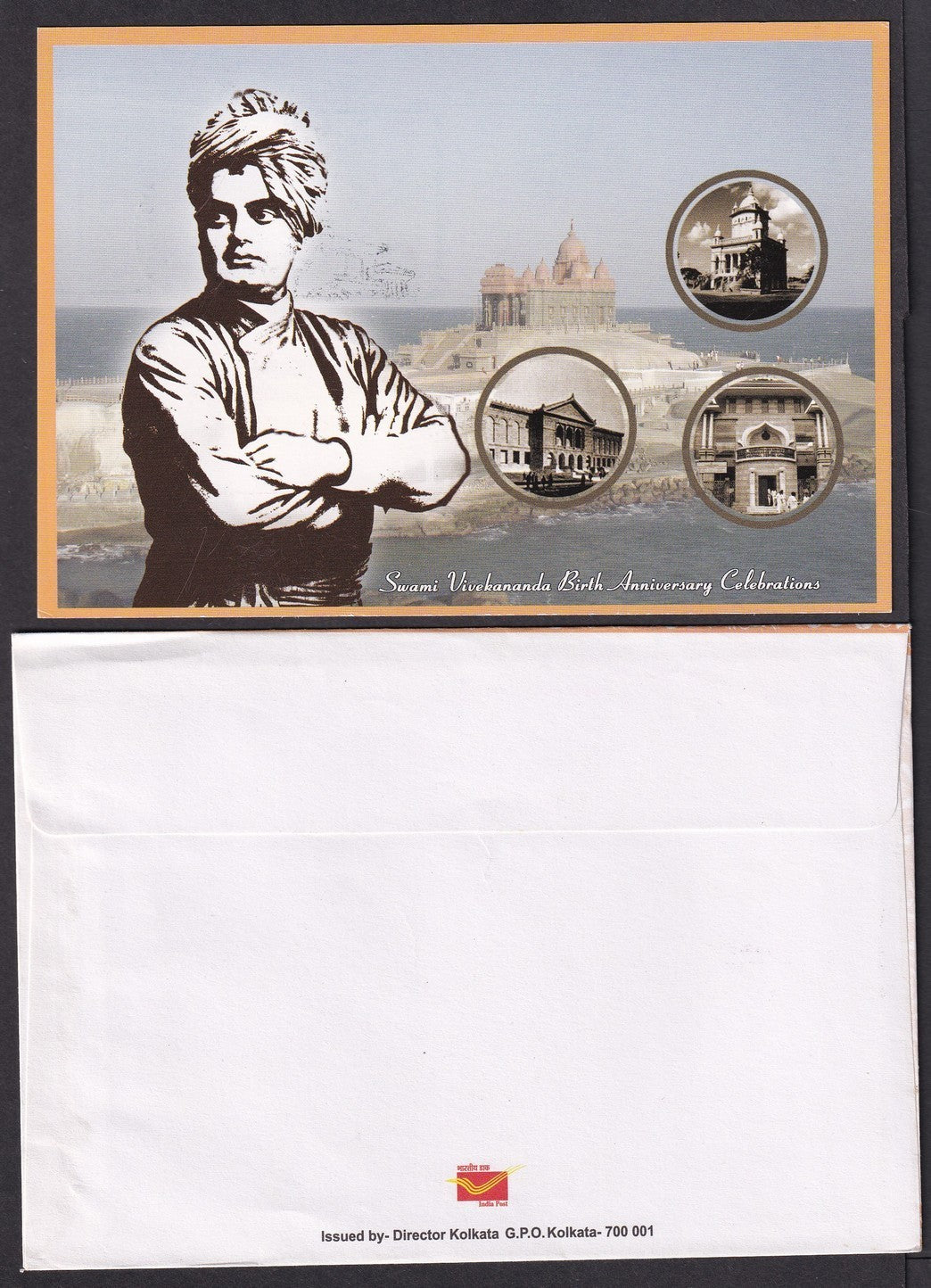 India SWAMI VIVEKANANDA 2011 booklet & maximaum card by Kolkata G.P.O