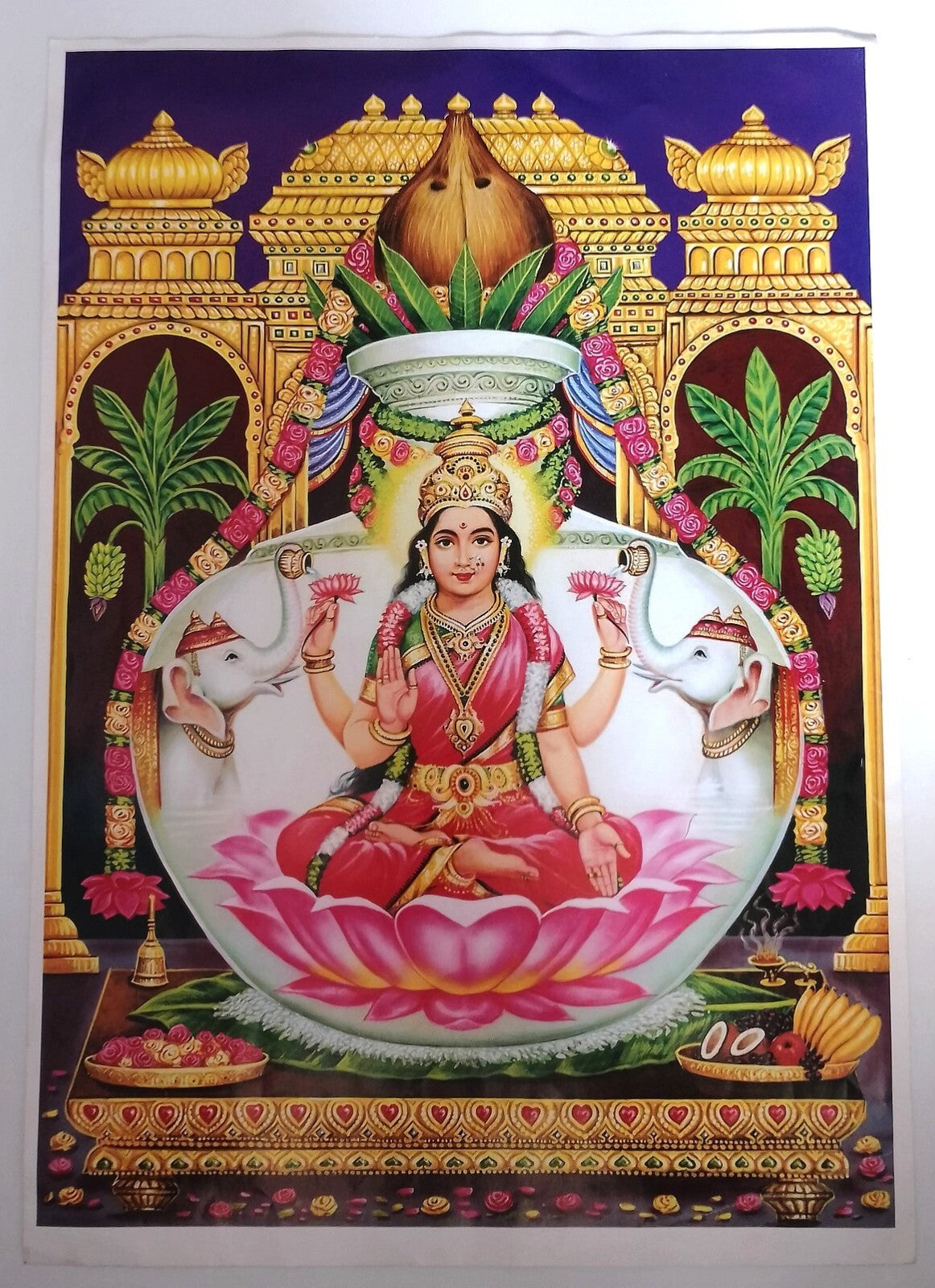 AOP India Hinduism poster Varalakshmi Vratham Goddess Lakshmi 34x48cm R