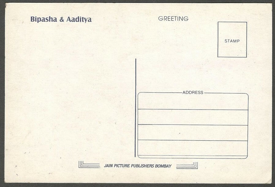 AOP India Bollywood vintage postcard BIPASHA & AADITYA