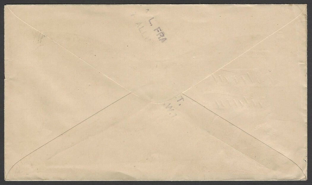 TANGIER KGVI 3d used on 1952 cover London to India