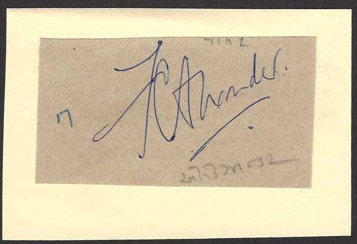 Aleksander West Indies Cricket signed autograph during 1974-5 India Tour