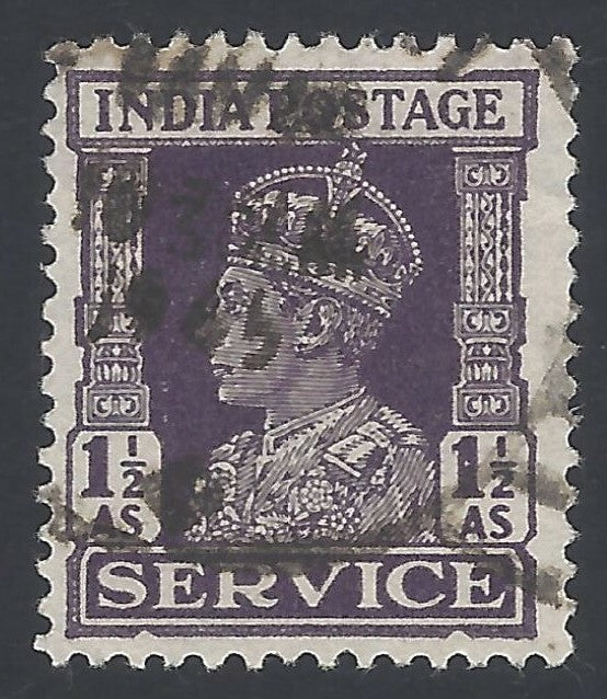 India 1939-42 KGVI Official 1 1/2a violet SG O146w £30 used