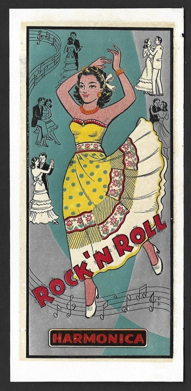 India vintage ROCK 'N ROLLHARMONICA label