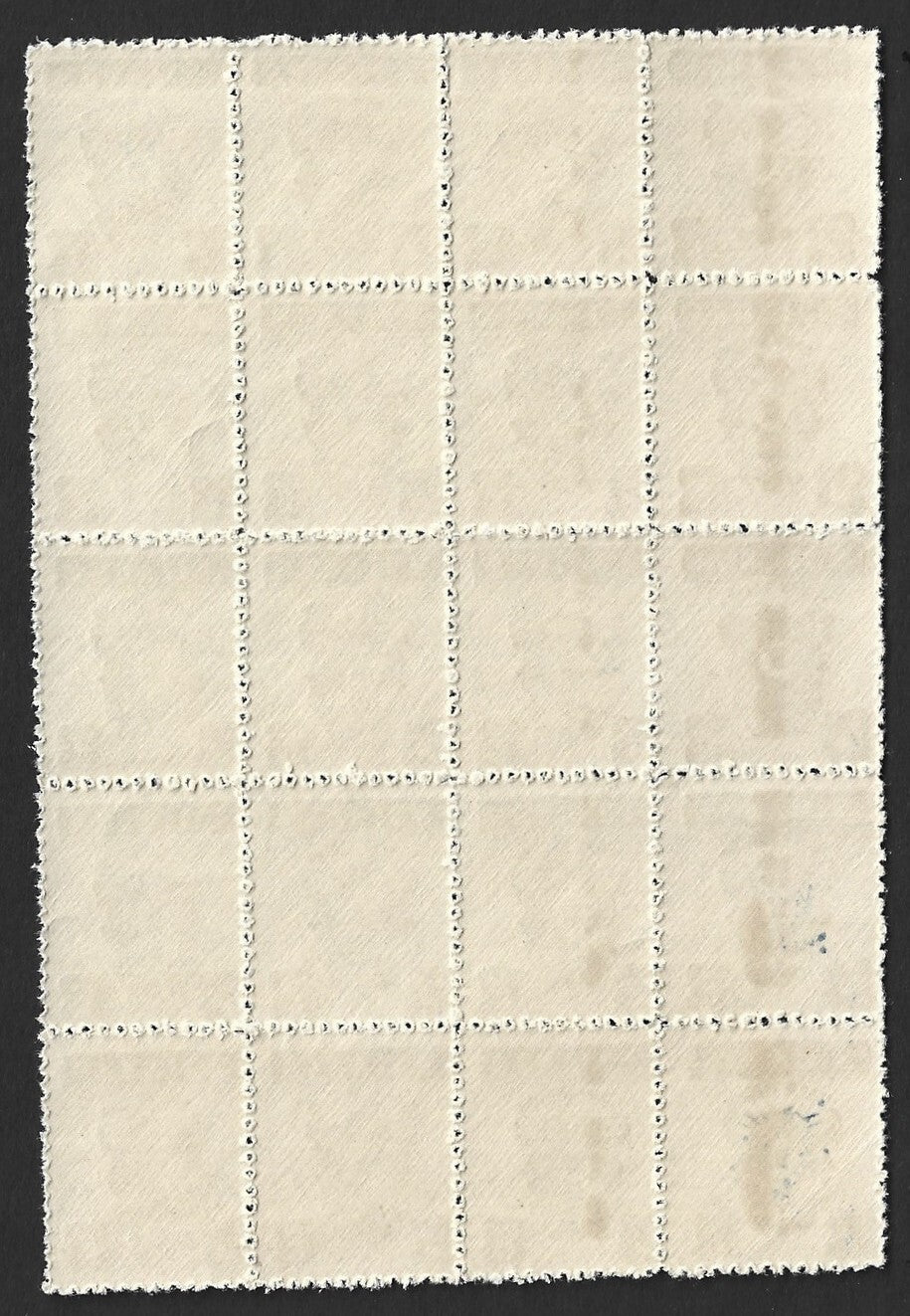 India Bhopal State 1944-49 3p MNH block of 20 SG O350 £20 printing error