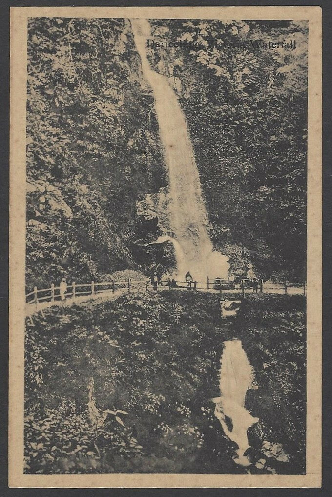 India Darjeeling Victoria Waterfalls vintage postcard