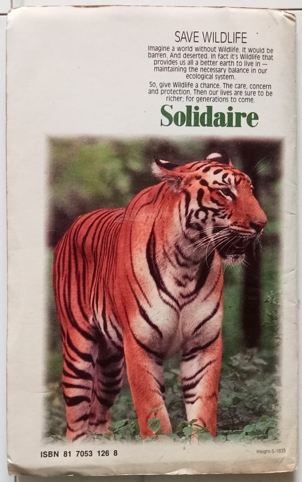AOP India Guide To India WILDLIFE 1991 with multi colour illustrated map