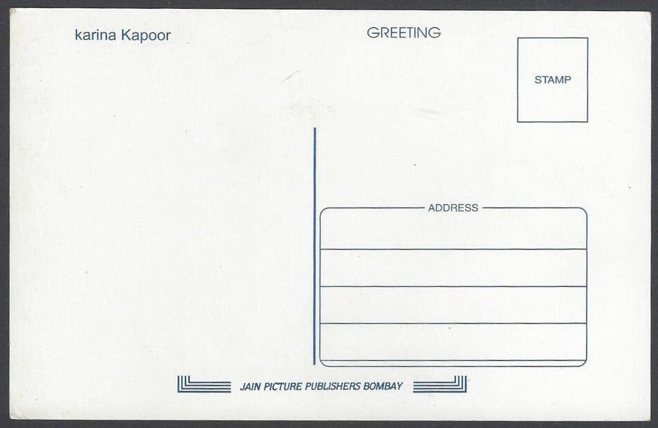 AOP India vintage Bollywood postcard KAREENA KAPOOR