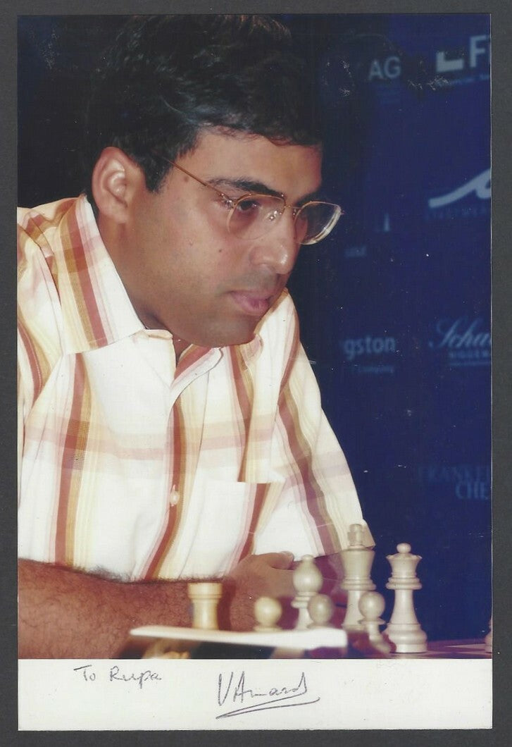 AOP India VISWANATH ANAND Chess Player signed advert