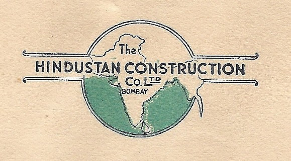 India 1939 Hindustan Construction Company illustrated letterheads (2) Ӝ