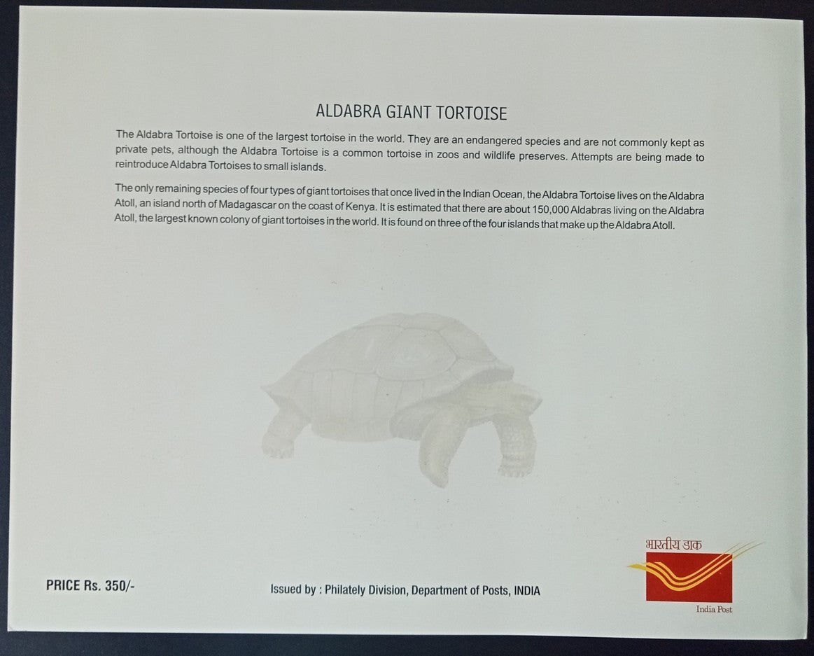 India 2008 Aldabra Giant Tortoise Presentation folder