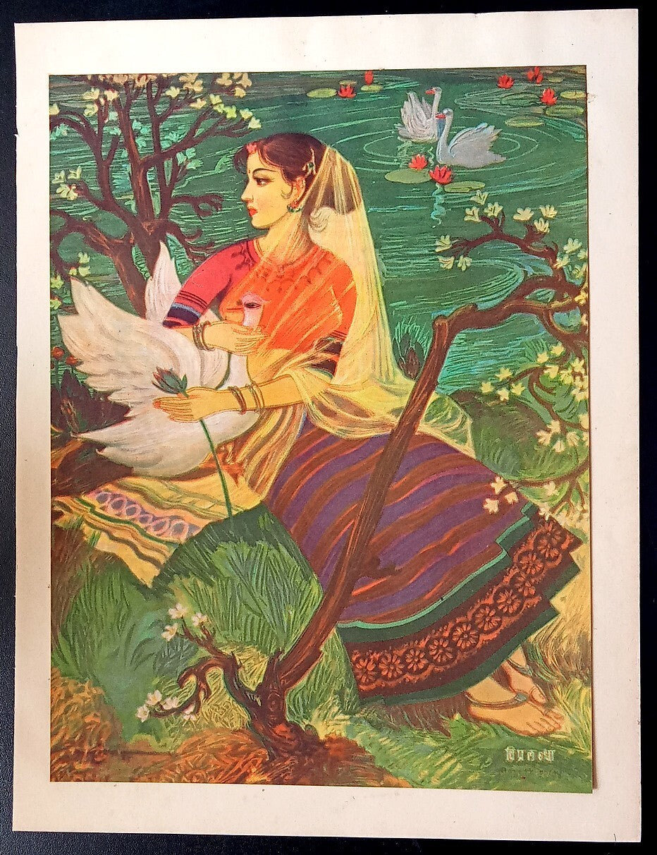 India vintage print VIPRALABDHA by Dinanth Dalal - Shringhar Nayaka series