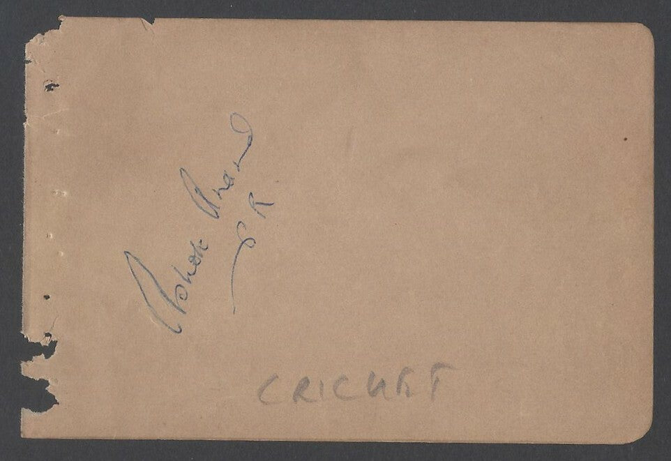 AOP India CRICKET Ashok Anand signed autograph card