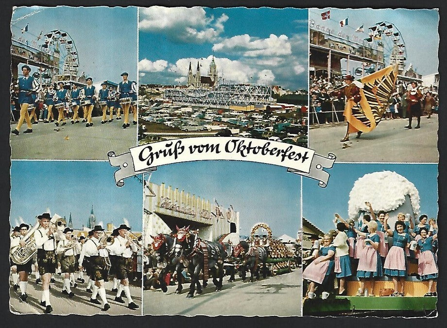 Germany interesting multi franking on 1951 postcard to Bombay, India