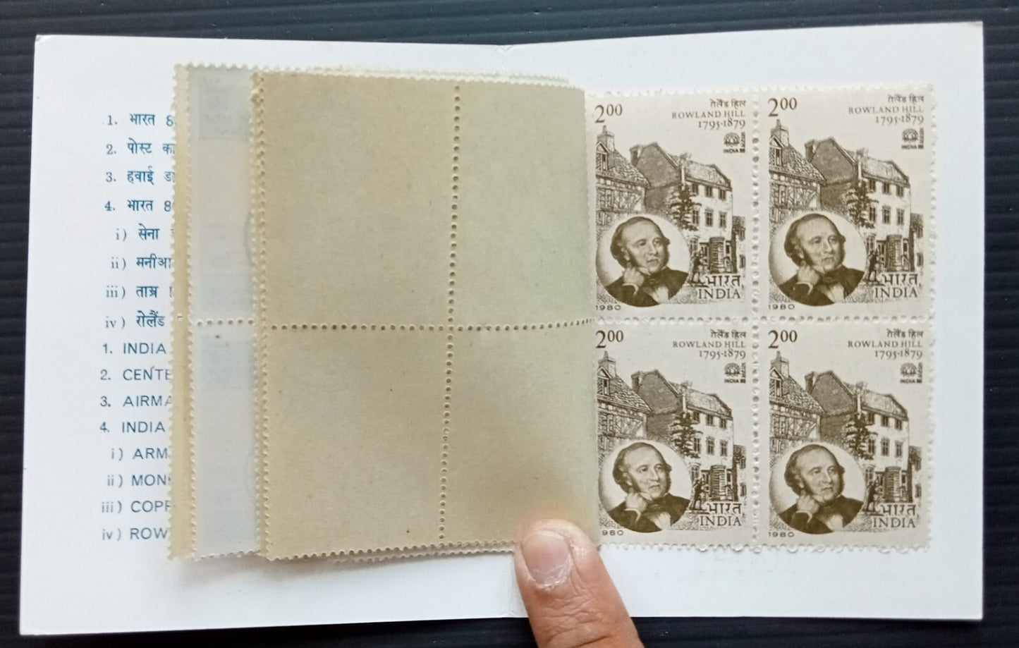 India 1980 post office booklet MNH