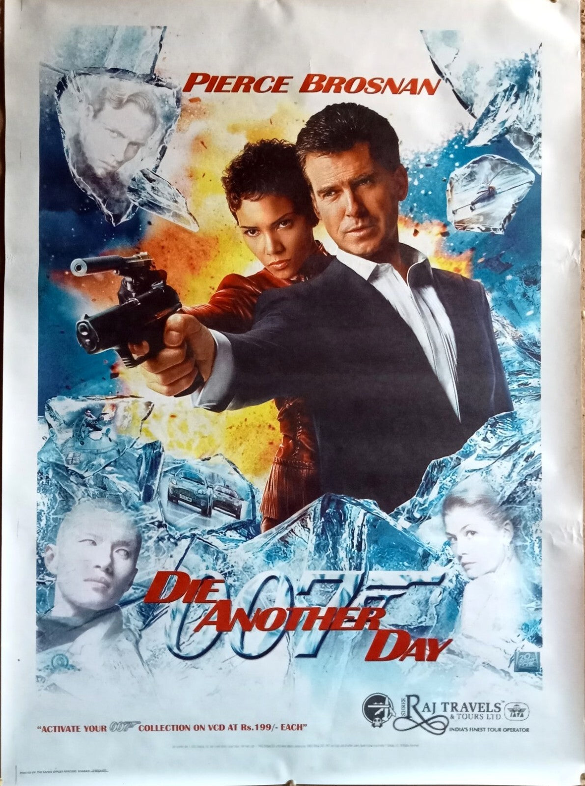 Die Another Day 2002 original 1 sheet India poster James Bond 30" x 40"