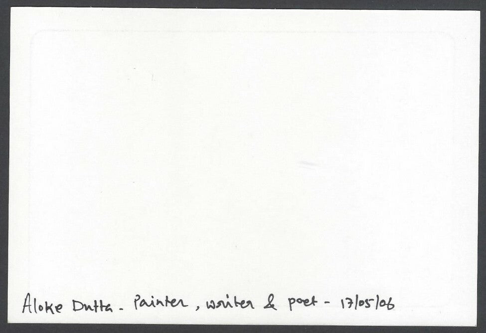 AOP Aloke Dutta, Artist pen sketch on autograph card India