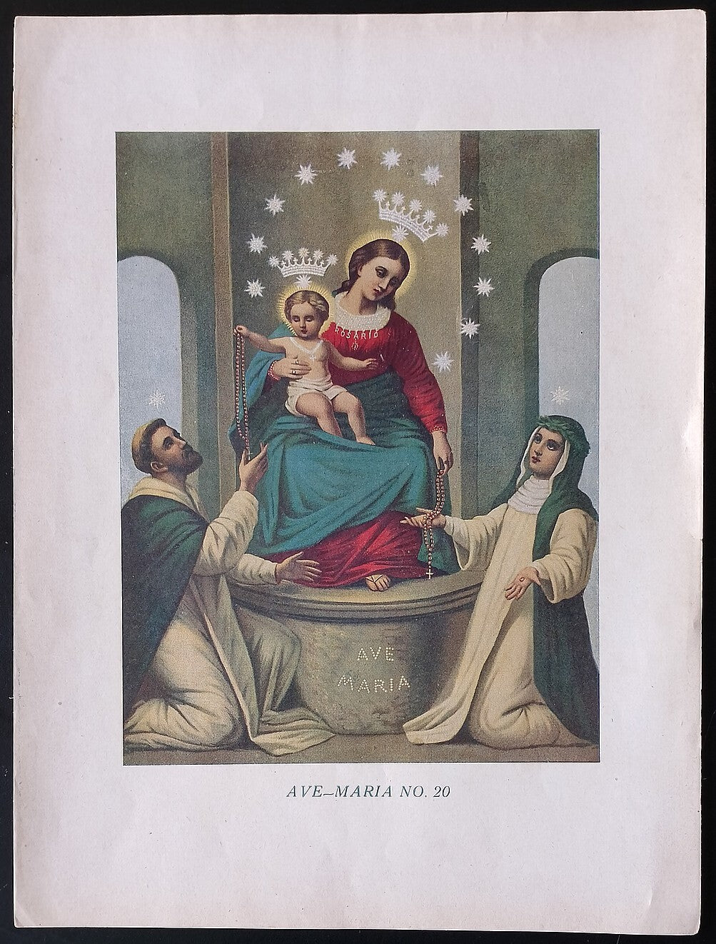 AOP India vintage poster AVE-MARIA 7x10 inches