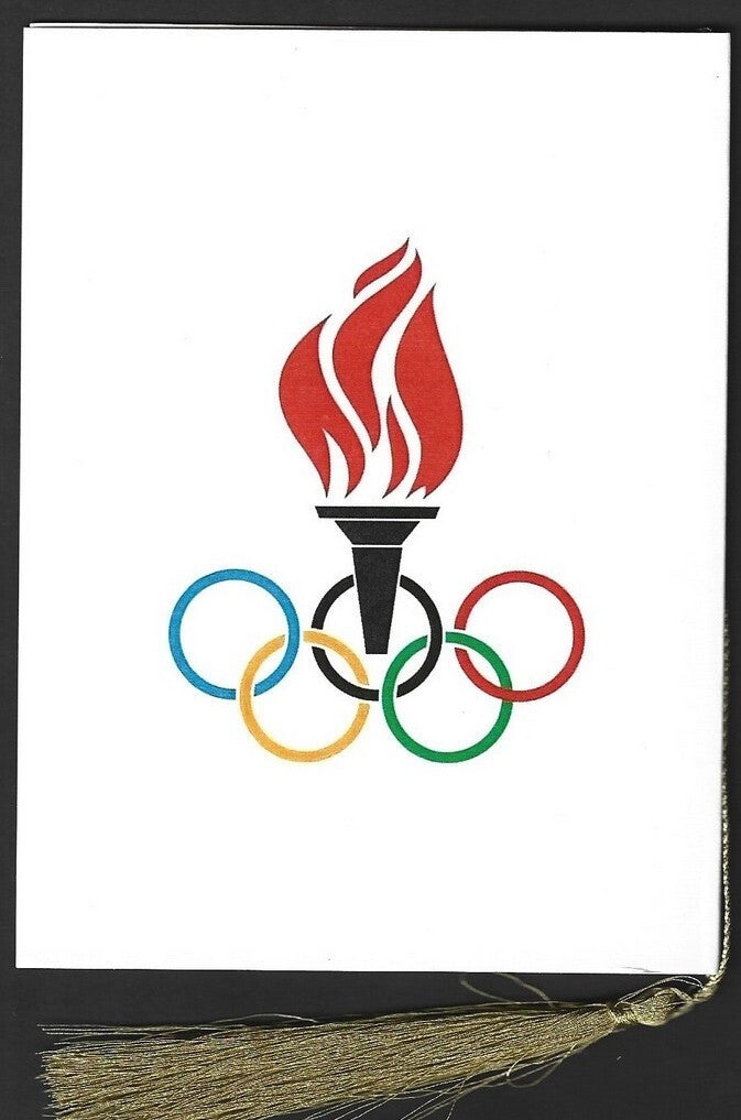 India 2024 Paris Olympics souvenir with 1988 Seoul, South Korea Olympics cachet