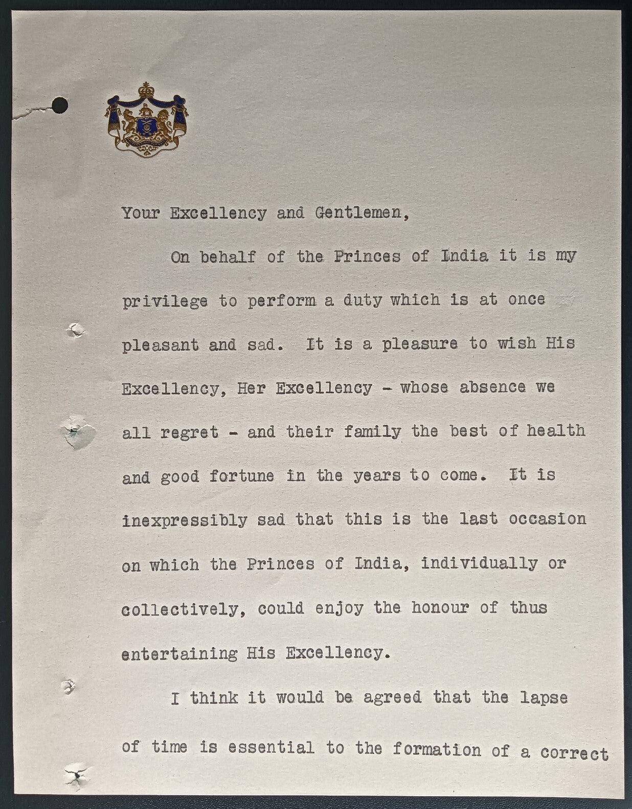 India crested letter PATIALA STATE