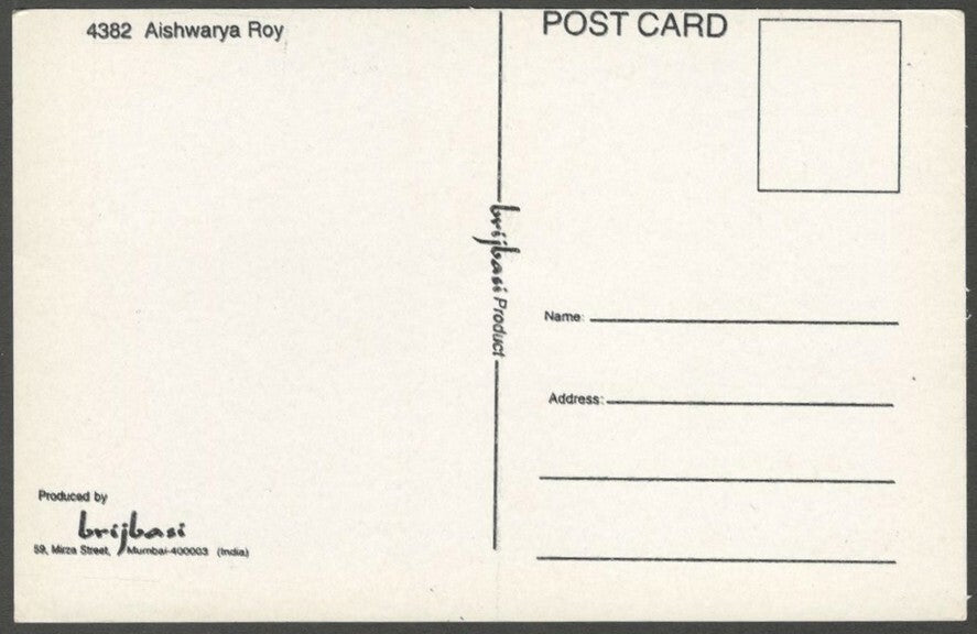 AOP India Bollywood vintage postcard AISHWARYA RAI