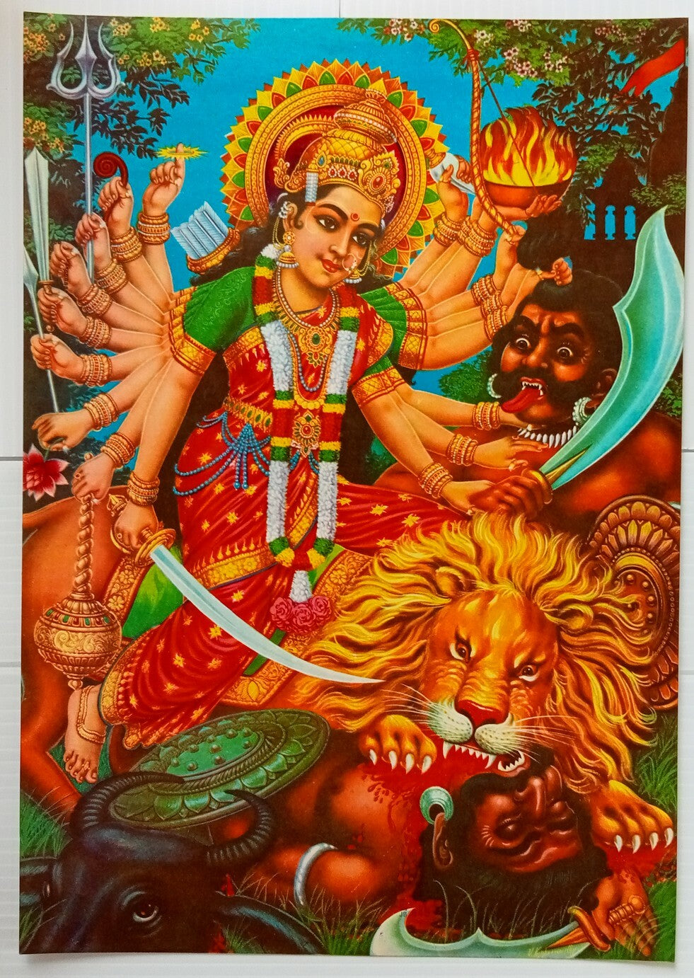 AOP India SHERAWALI MATA Hindu God Poster 44cm x 30cm R