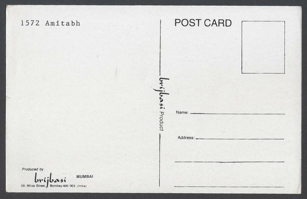 AOP Bollywood vintage postcard AMITABH BACHCHAN