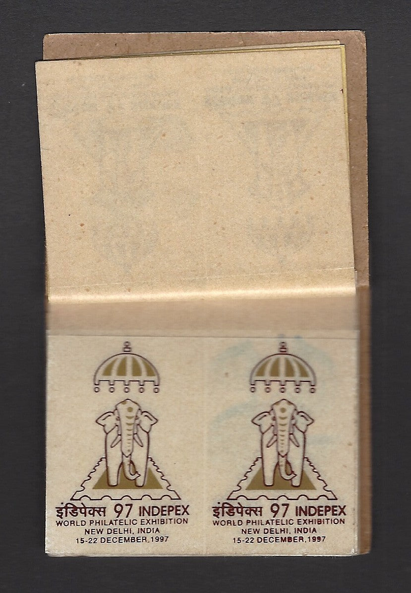 India 1997 INDEPEX booklet of exhibition labels