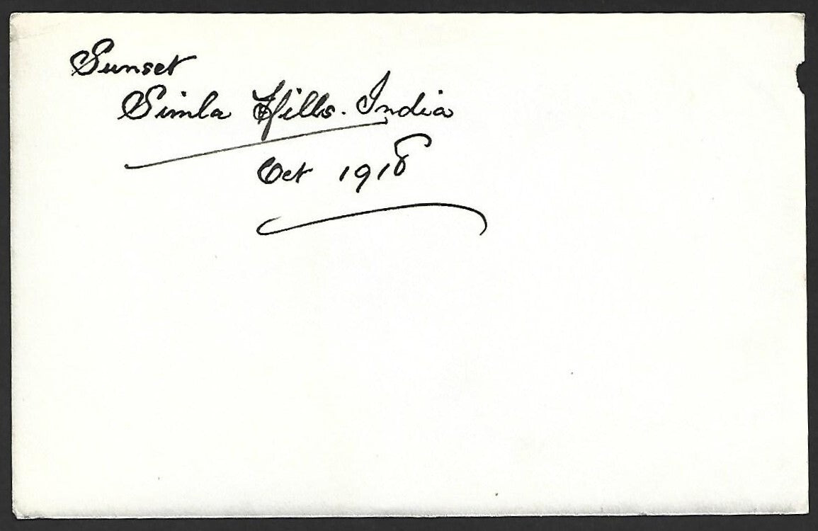 India 1918 Simla Hills photo 9x14 cm