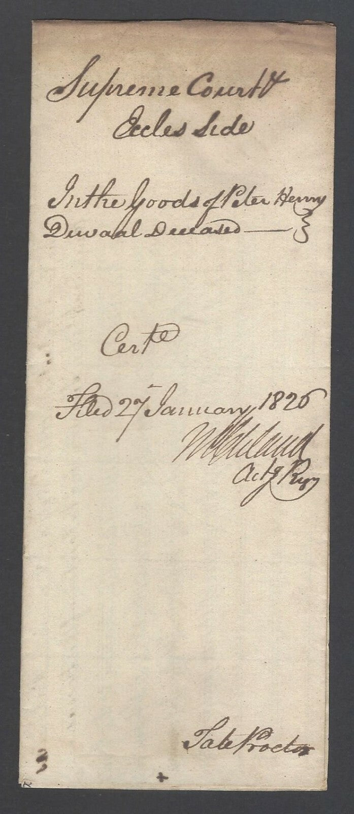 AOP India 1826 Supreme Court, Fort Williams, Calcutta document