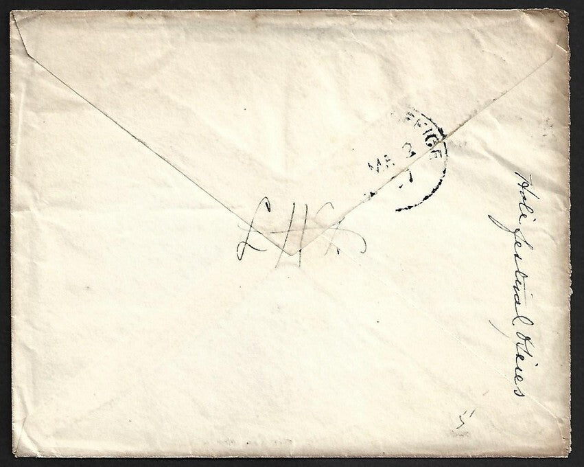 AOP India KEdVII 1/2a & 2a on 1907 cover SATARA to USA