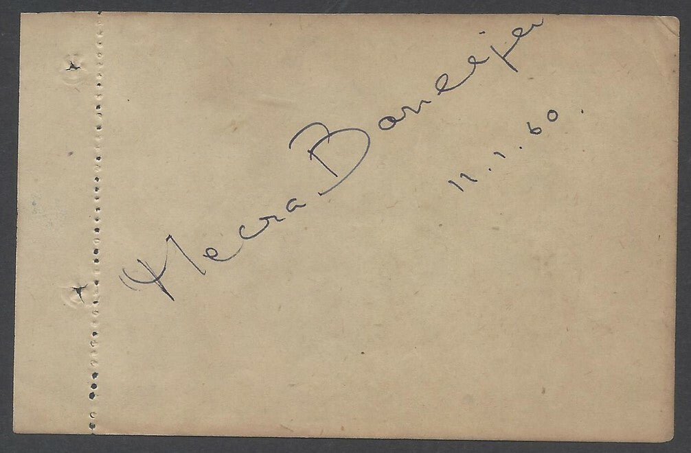 AOP India Meera Banerjee, Bengali Cinema Actress signed autograph book page