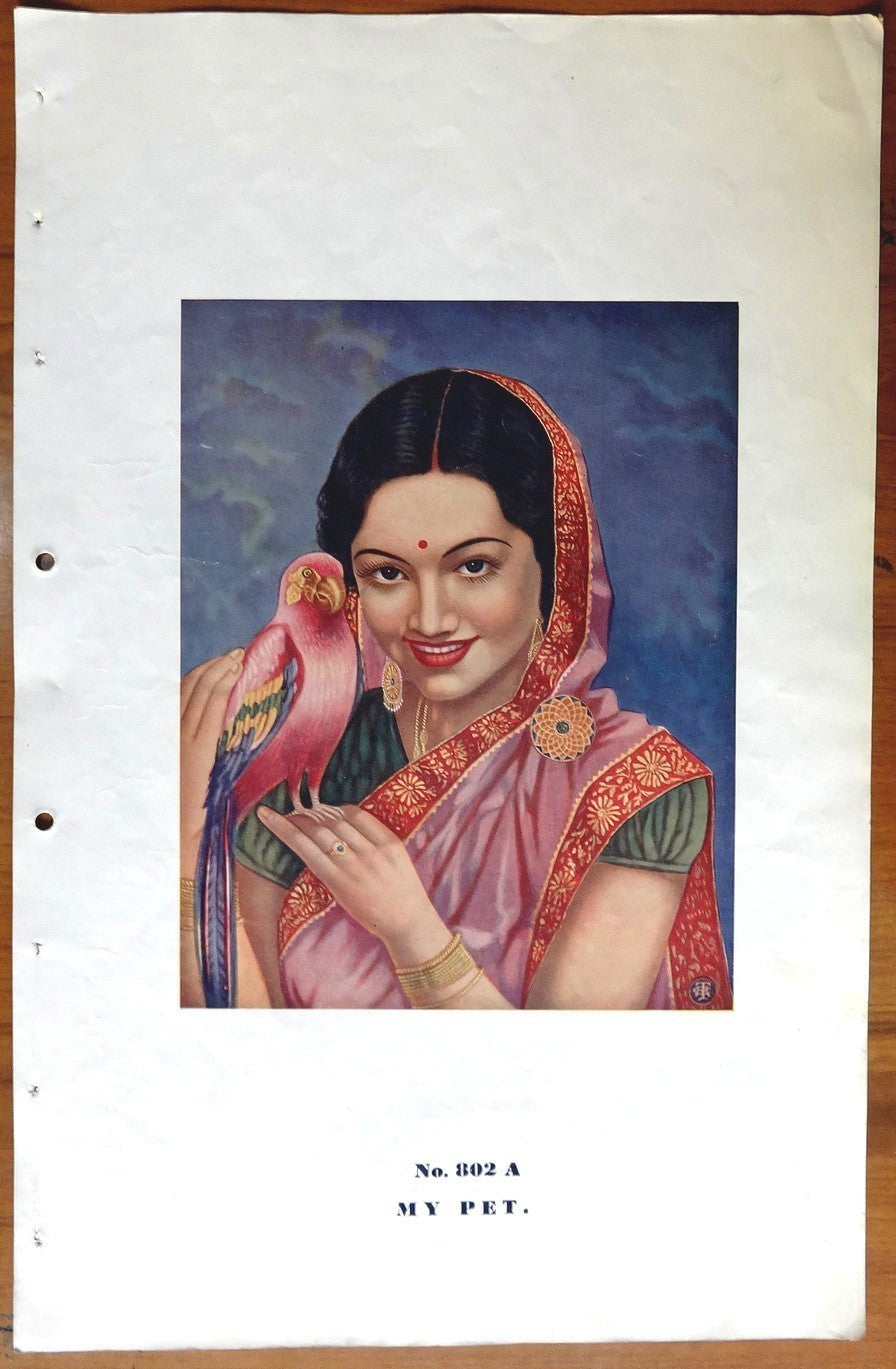 India 1941 11” x 17.5” poster MY PET Oriental Calendar Co Calcutta